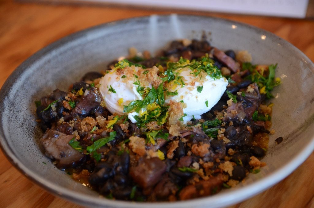 Feijoada with eggs