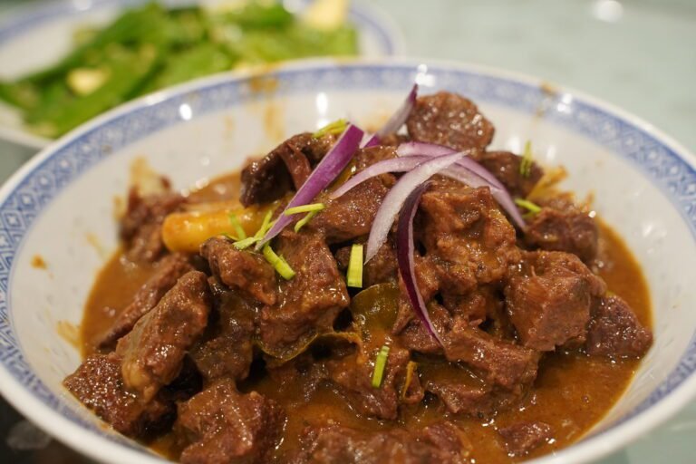 Beef rendang with lemongrass and Kaffir Lime from the back