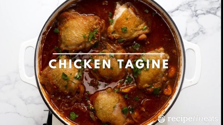 Chicken tagine in a bowl