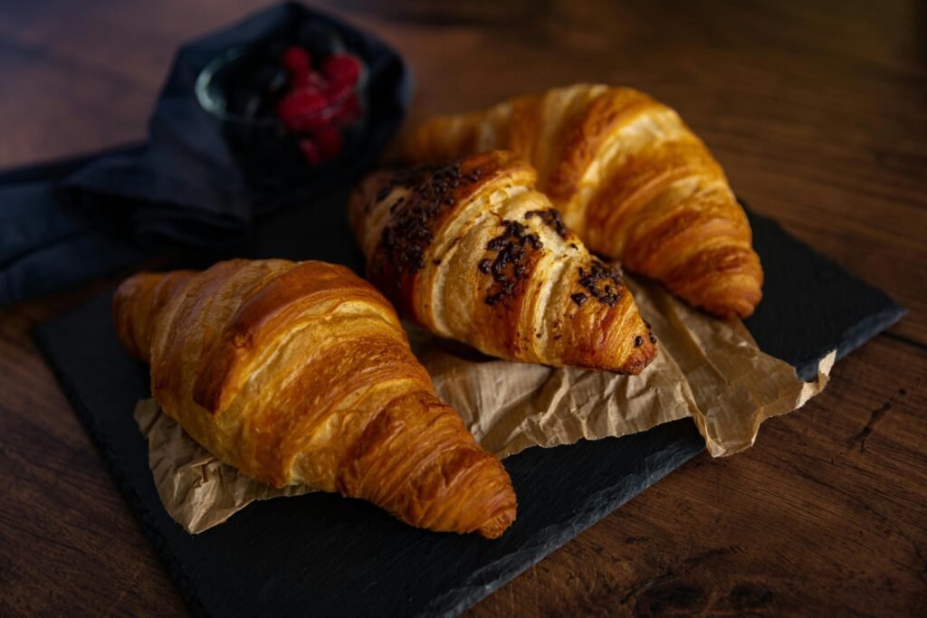 Chocolate Croissants in a plate