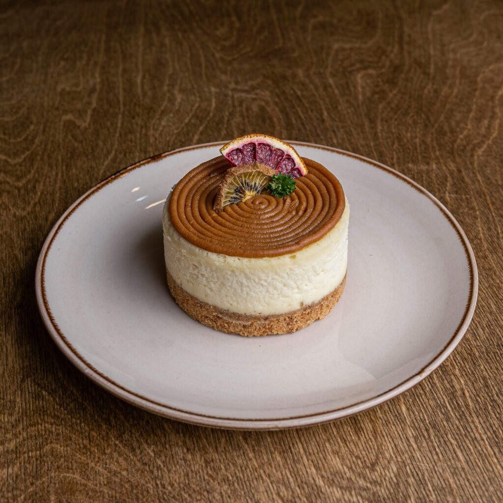 Delicious cheesecake baklava Cake on Plate on Table