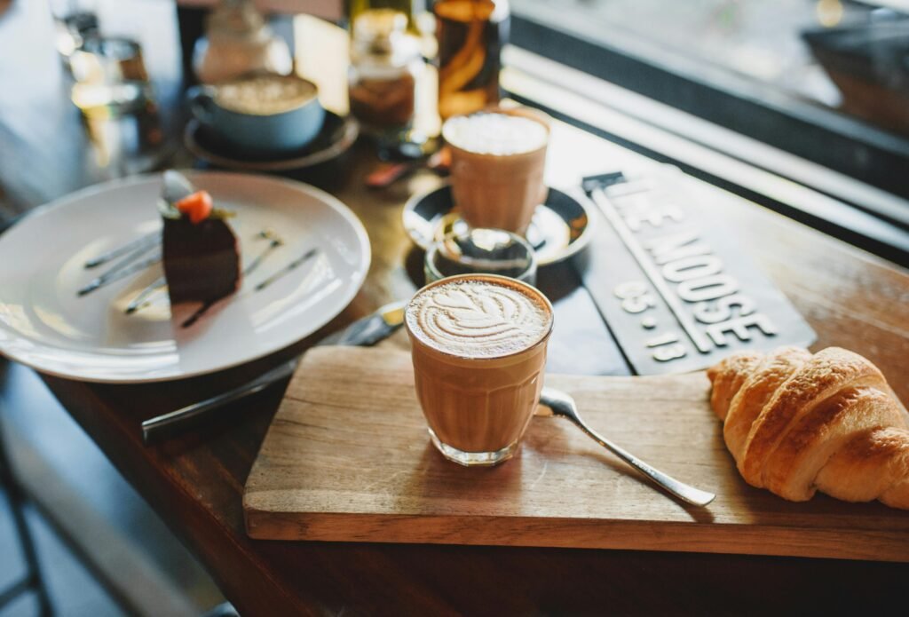 coffee with Chocolate Croissants