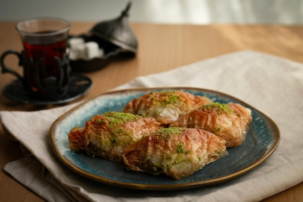 Baklava on a plate