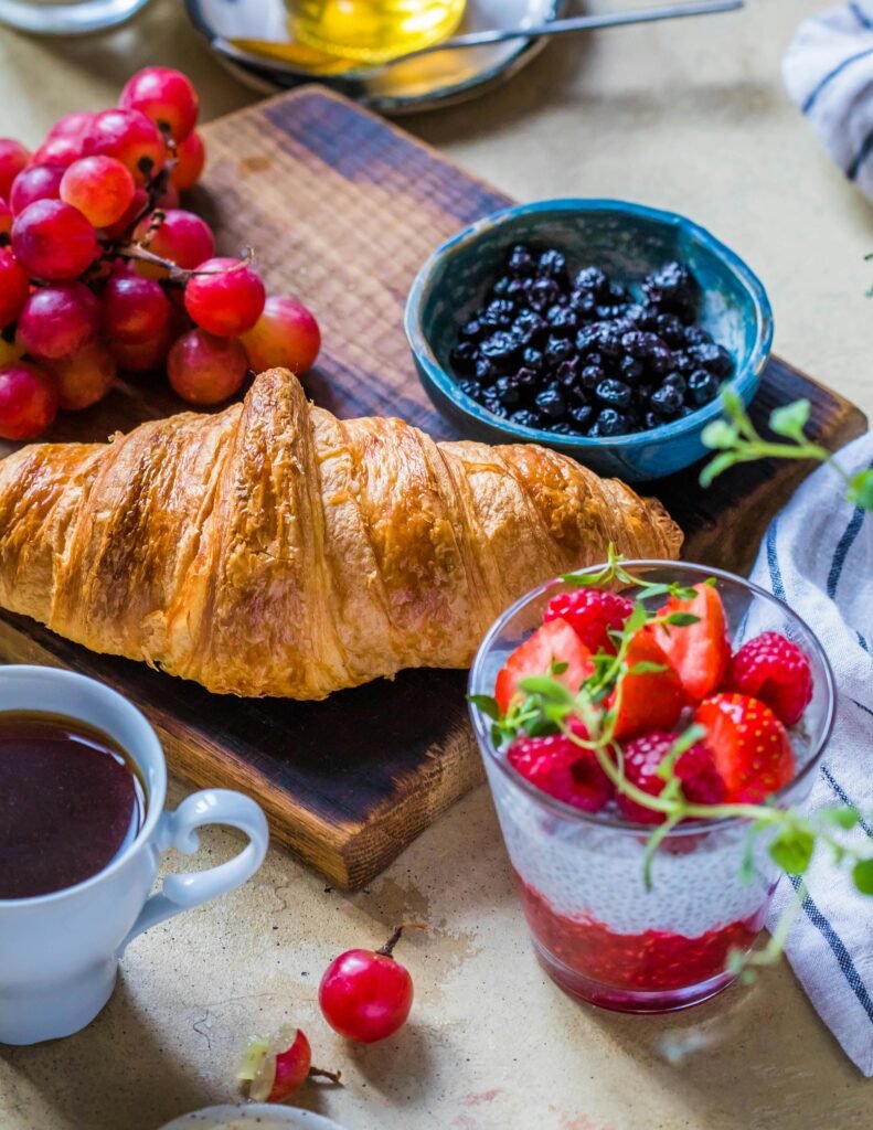 some food in one table