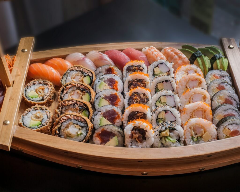 a plate ofSushi