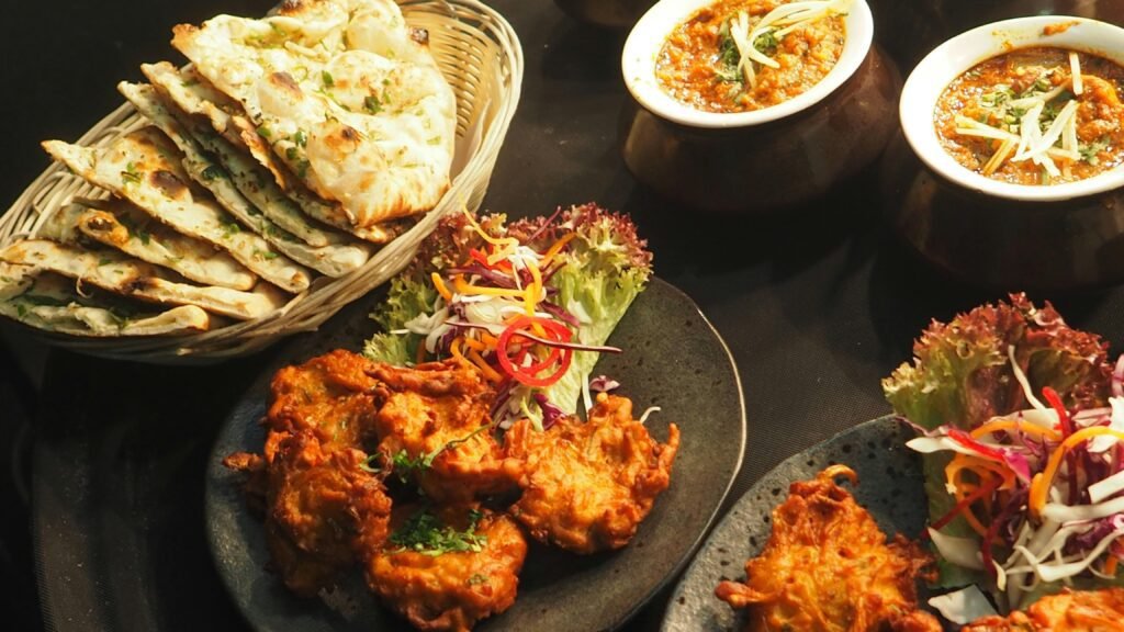 Assorted Fried Dish on Ceramic Plate