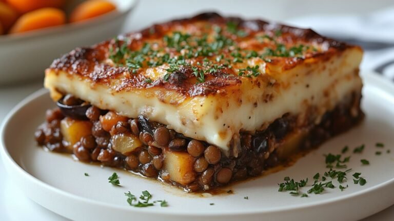 potato Moussaka in a plate