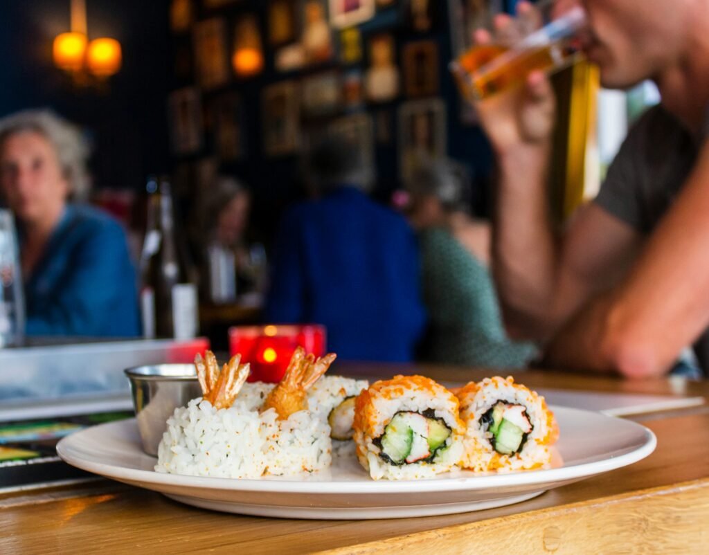 sushi-dish-on-white-ceramic-plate