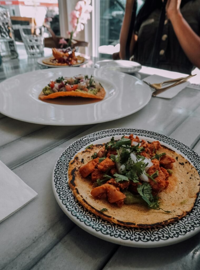 Close Up Shot of Tacos on the Plate